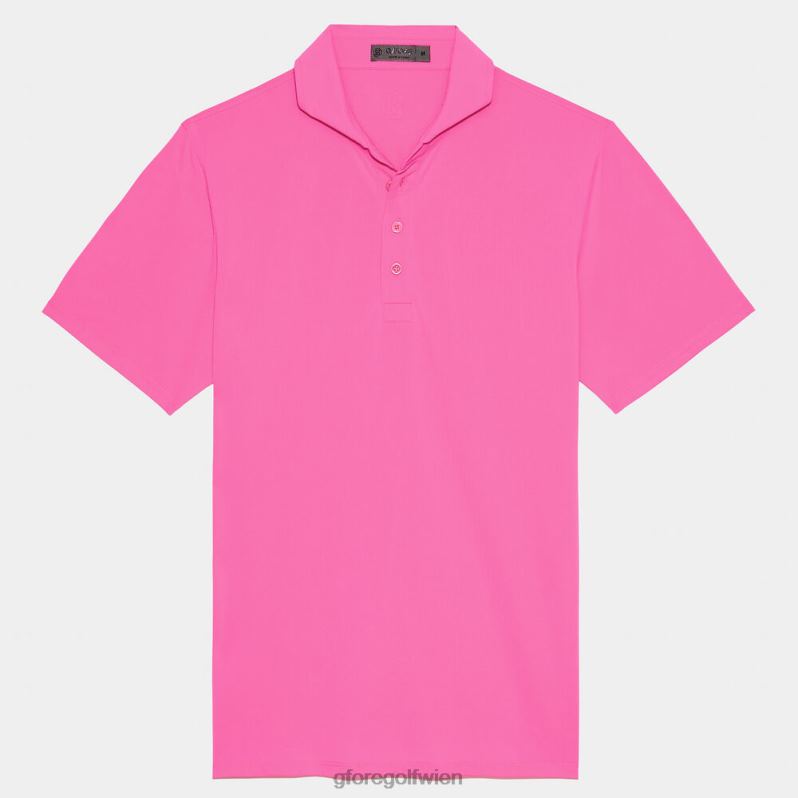 Kleidung bei G/FORE unisex Unverzichtbares, modernes Slim-Fit-Poloshirt aus Tech-Piqué mit breitem Kragen Knockout-Rosa T2DN819
