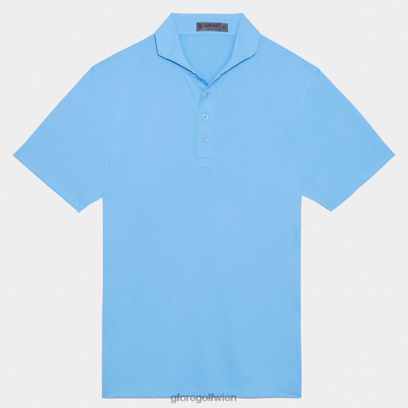 Kleidung bei G/FORE unisex Unverzichtbares, modernes Slim-Fit-Poloshirt aus Tech-Piqué mit breitem Kragen cielo T2DN818